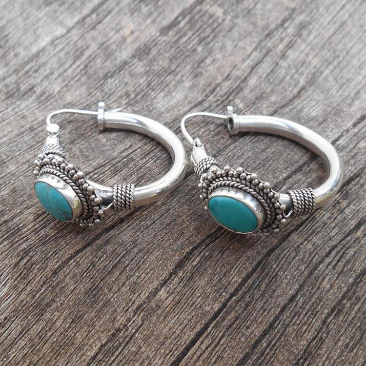 Chic| Retro Turquoise Earrings