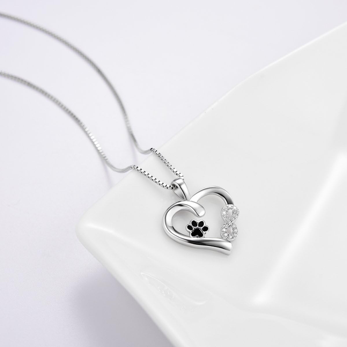 Althea| Paw, Heart & Infinity Necklace