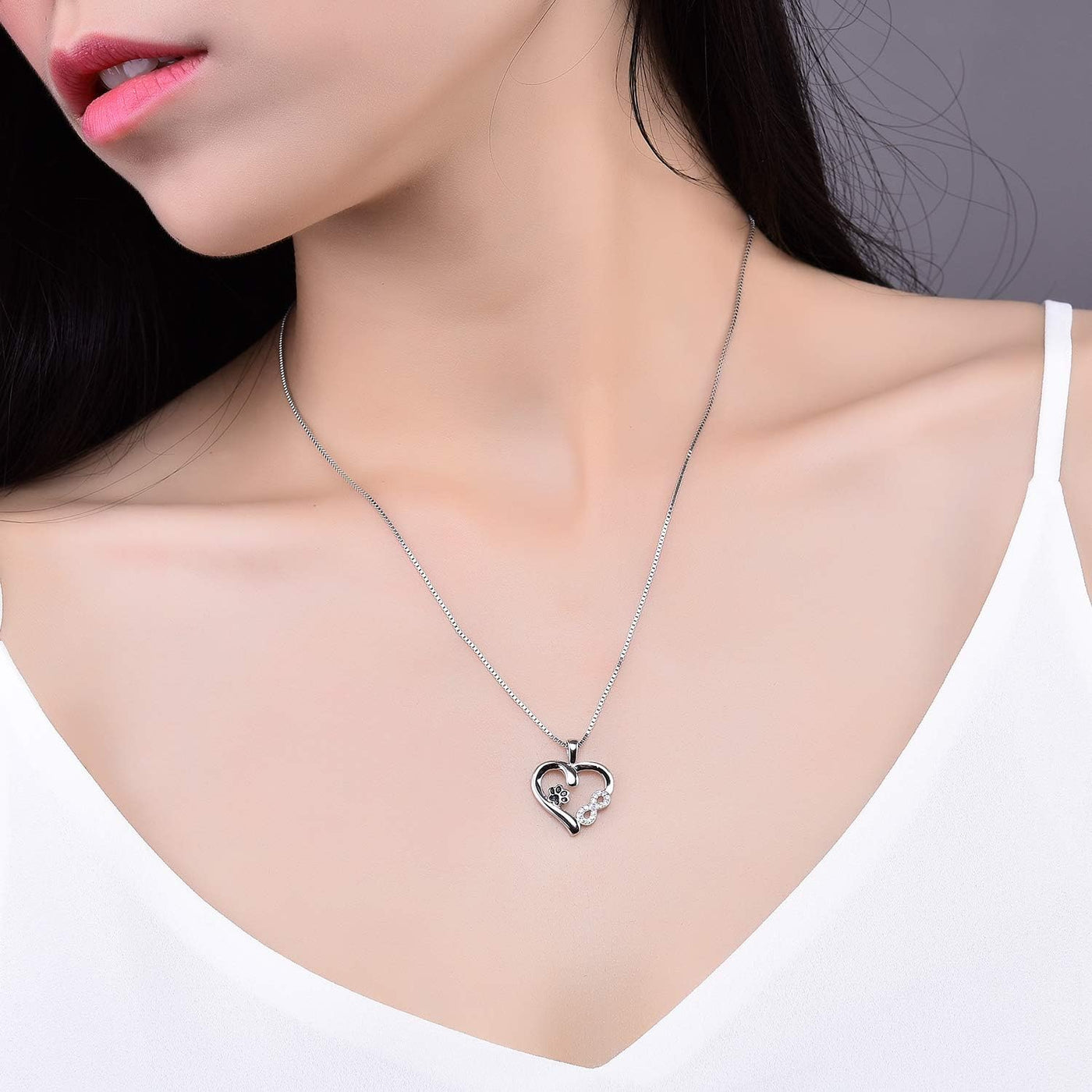 Althea| Paw, Heart & Infinity Necklace