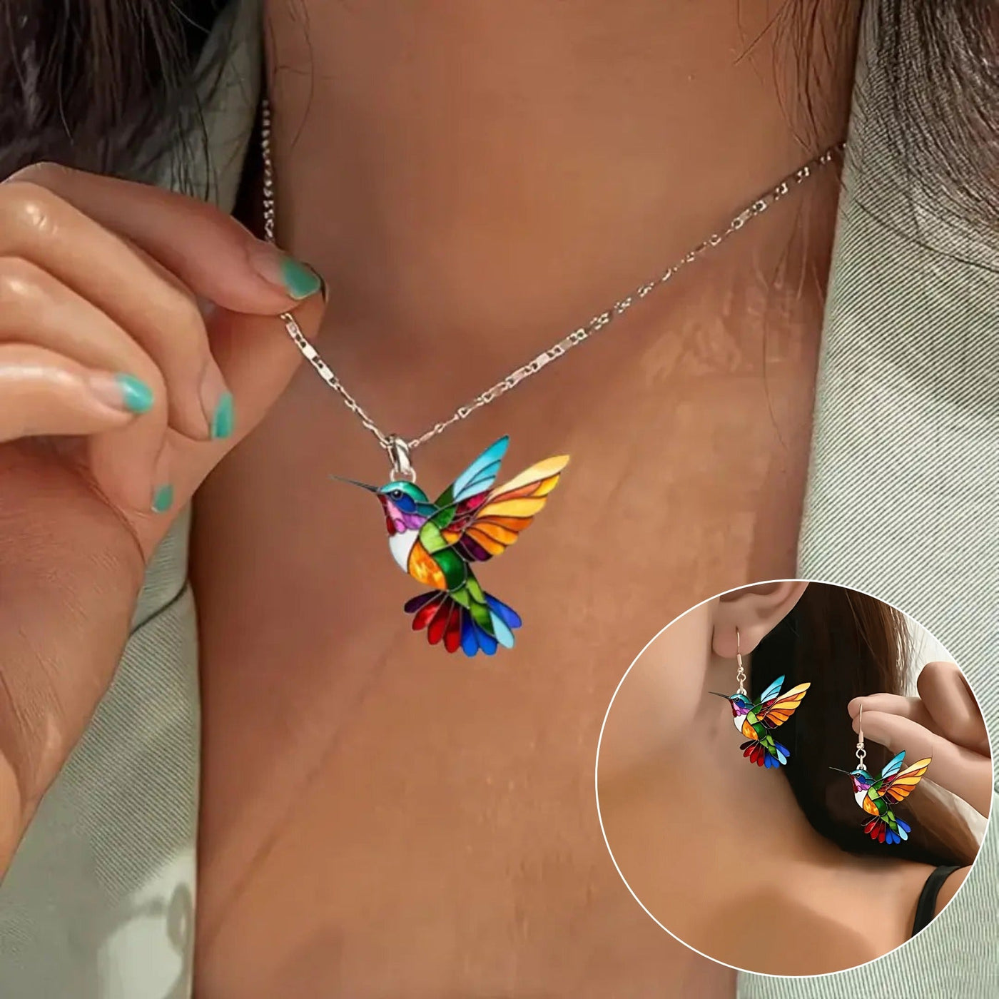 Aurea| Beautiful hummingbird Design Necklace