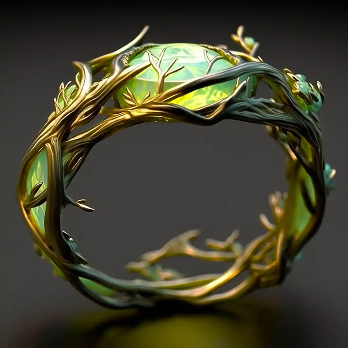 Aina| Green Opal Natural Ring