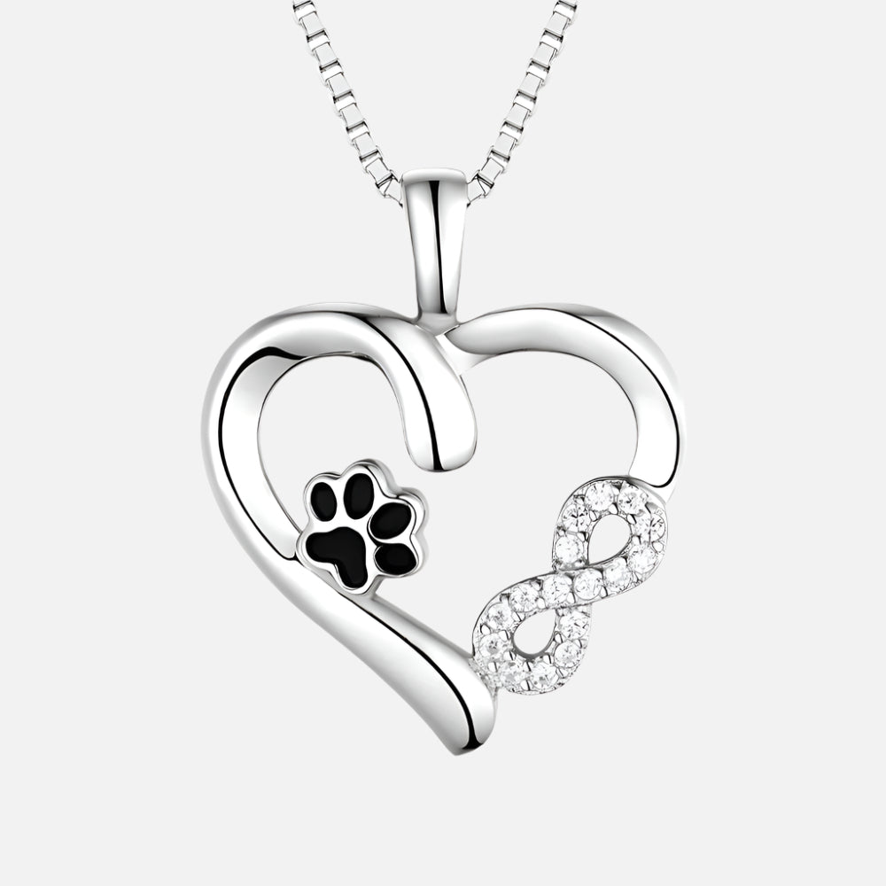 Althea| Paw, Heart & Infinity Necklace